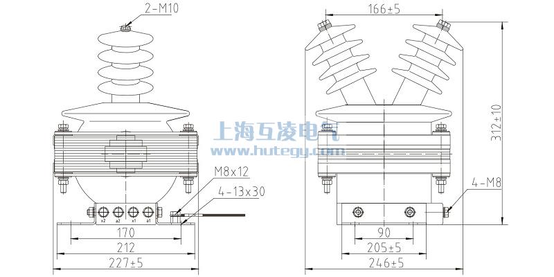 FDEG8放電線圈外形尺寸，FDGE8/11/&radic;3-1.7-1尺寸圖